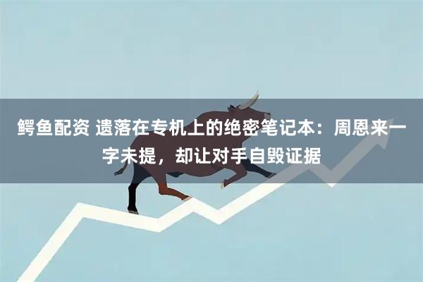 鳄鱼配资 遗落在专机上的绝密笔记本：周恩来一字未提，却让对手自毁证据
