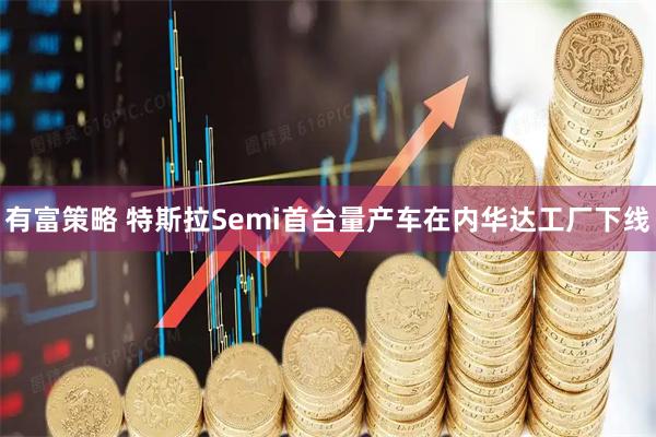 有富策略 特斯拉Semi首台量产车在内华达工厂下线