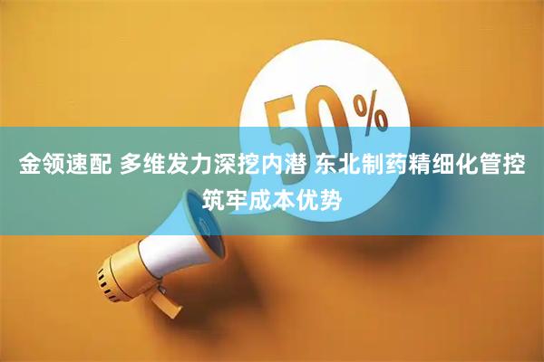 金领速配 多维发力深挖内潜 东北制药精细化管控筑牢成本优势