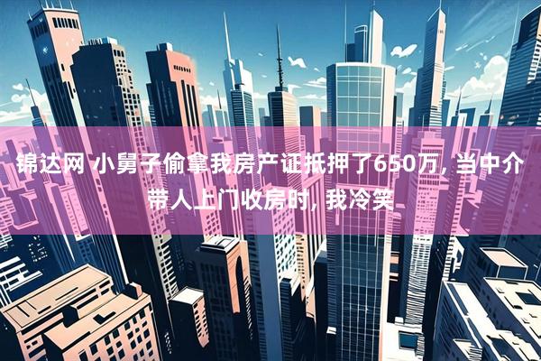 锦达网 小舅子偷拿我房产证抵押了650万, 当中介带人上门收房时, 我冷笑