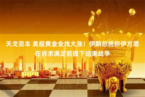 天戈资本 美股黄金全线大涨！伊朗总统称伊方愿在诉求满足前提下结束战争